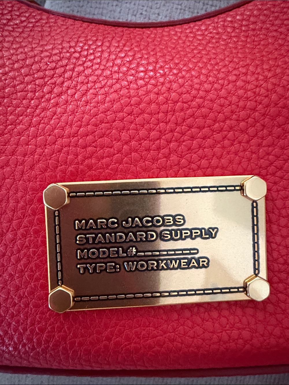 NWT Marc Jacobs Red Leather Crescent Bag - Picture 3 of 5
